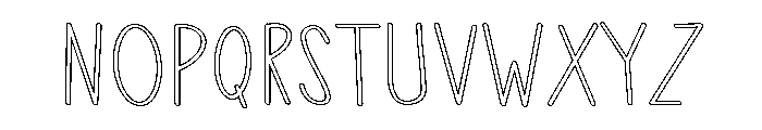 PG Sprigelle Outline Font UPPERCASE