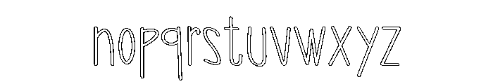 PG Sprigelle Outline Font LOWERCASE