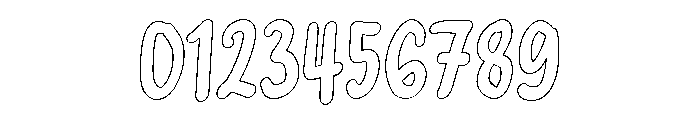PG Spring Cutie Outline Font OTHER CHARS