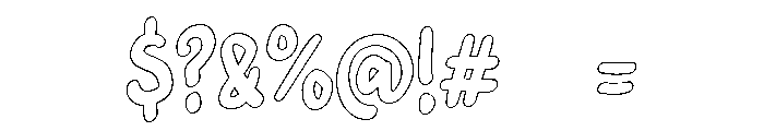 PG Spring Cutie Outline Font OTHER CHARS