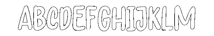 PG Spring Cutie Outline Font UPPERCASE