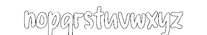 PG Spring Cutie Outline Font LOWERCASE