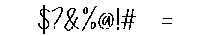 PG Stylish Handmade Font OTHER CHARS