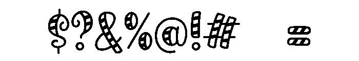 PG Sugar Ribbon Regular Font OTHER CHARS