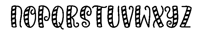 PG Sugar Ribbon Regular Font UPPERCASE