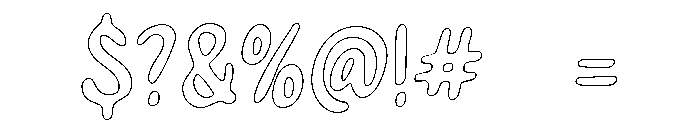 PG Summer Dream Outline Font OTHER CHARS