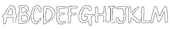PG Summer Dream Outline Font UPPERCASE