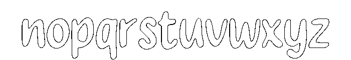 PG Summer Dream Outline Font LOWERCASE