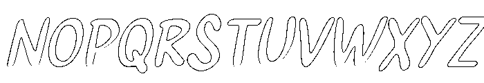 PG Summer Dream Slanted Outline Font UPPERCASE