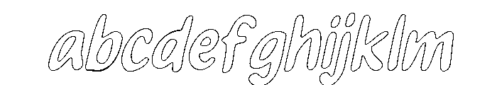 PG Summer Dream Slanted Outline FONT