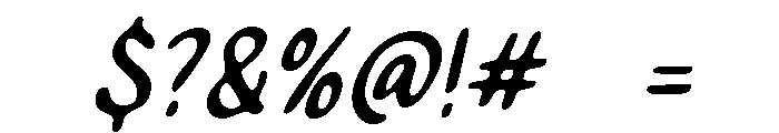 PG Summer Dream Slanted Font OTHER CHARS