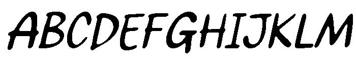 PG Summer Dream Slanted Font UPPERCASE
