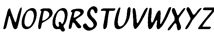 PG Summer Dream Slanted Font UPPERCASE