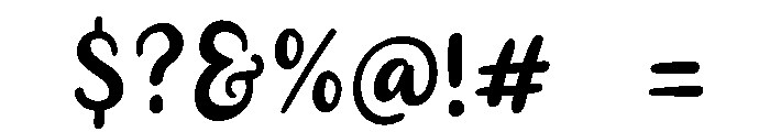 PG Sunshine Regular Font OTHER CHARS