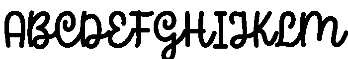 PG Sweet Casual Font UPPERCASE