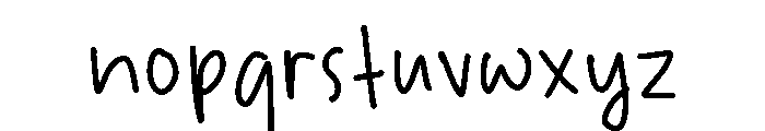 PG Sweet Dreams Font LOWERCASE