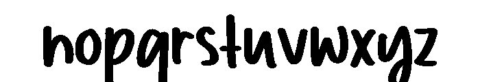 PG Sweet Honey Regular Font LOWERCASE