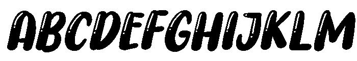 PG Sweet Shine Slanted Font UPPERCASE