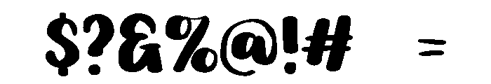 PG Thick Brush Font OTHER CHARS