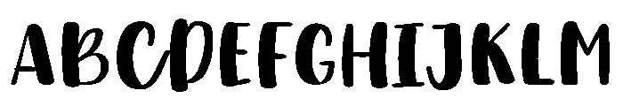 PG Thick Smile Regular Font UPPERCASE
