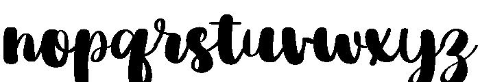 PG Thick Smile Regular Font LOWERCASE