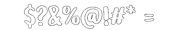 PG Thickster Outline Font OTHER CHARS