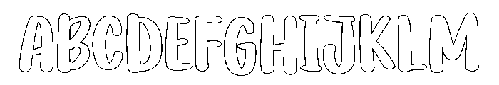 PG Thickster Outline Font UPPERCASE