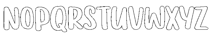 PG Thickster Outline Font UPPERCASE
