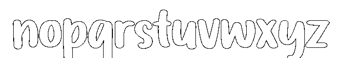 PG Thickster Outline Font LOWERCASE