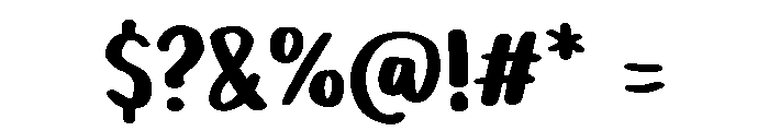PG Thickster Font OTHER CHARS