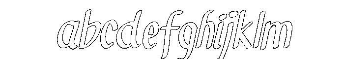 PG Valessia Oblique Outline FONT