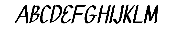 PG Valessia Oblique Font UPPERCASE