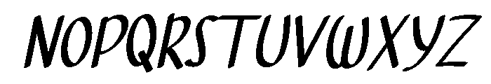 PG Valessia Oblique Font UPPERCASE