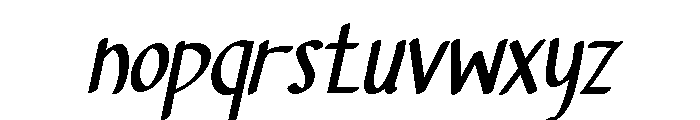 PG Valessia Oblique Font LOWERCASE