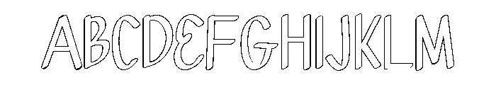 PG Valessia Outline Font UPPERCASE