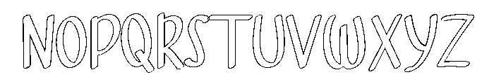 PG Valessia Outline Font UPPERCASE