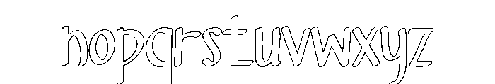 PG Valessia Outline Font LOWERCASE