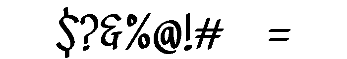 PG Valessia Regular Font OTHER CHARS