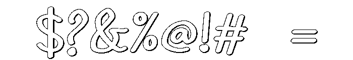 PG Velmora Outline Font OTHER CHARS