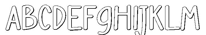 PG Velmora Outline Font UPPERCASE