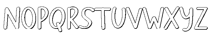 PG Velmora Outline Font UPPERCASE