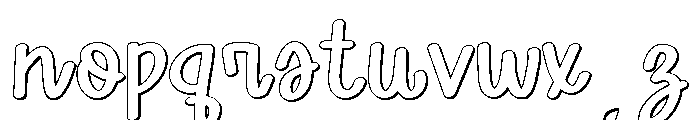 PG Velmora Outline Font LOWERCASE