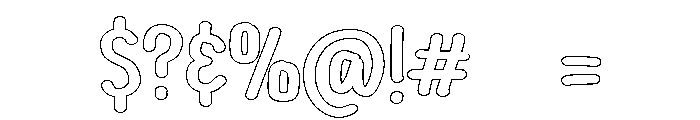 PG Veloura Outline Regular Font OTHER CHARS