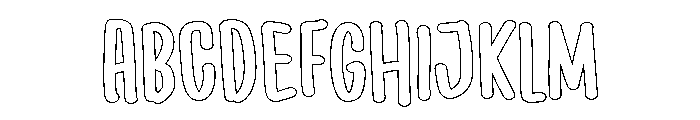 PG Veloura Outline Regular Font UPPERCASE