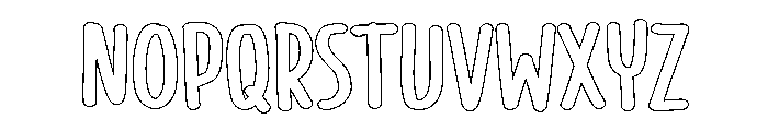 PG Veloura Outline Regular Font UPPERCASE