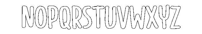 PG Veloura Outline Regular Font LOWERCASE