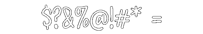 PG Wensokia Outline Font OTHER CHARS