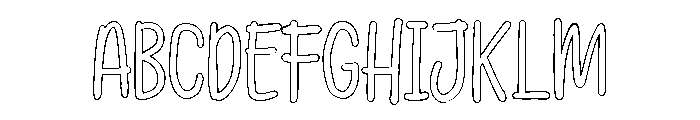 PG Wensokia Outline Font UPPERCASE