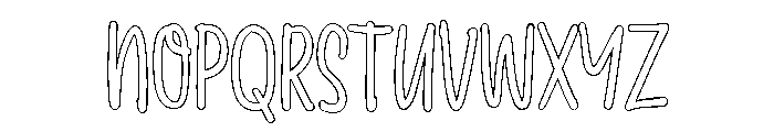 PG Wensokia Outline Font UPPERCASE