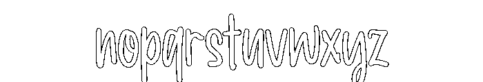 PG Wensokia Outline Font LOWERCASE